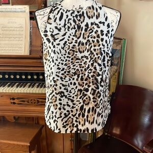Super cute High neck leopard animal print halter top blouse